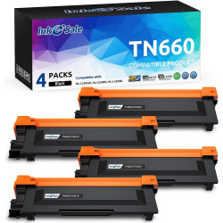 INK E-SALE Replacement for TN660 / TN630 Black Toner Cartridge - 4 Pack